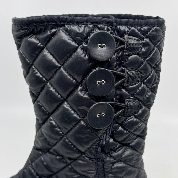 THE NORTH FACE ThermoBall Black Quilted Fleece-Lined Button Snow Boots - Picture 7 of 11